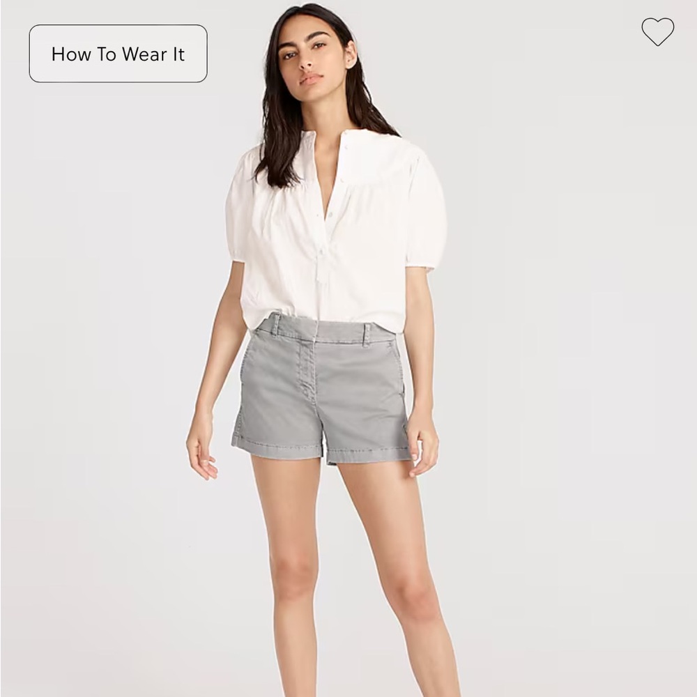 J.Crew 4” Stretch Chino Shorts - Storm Grey - Size 2